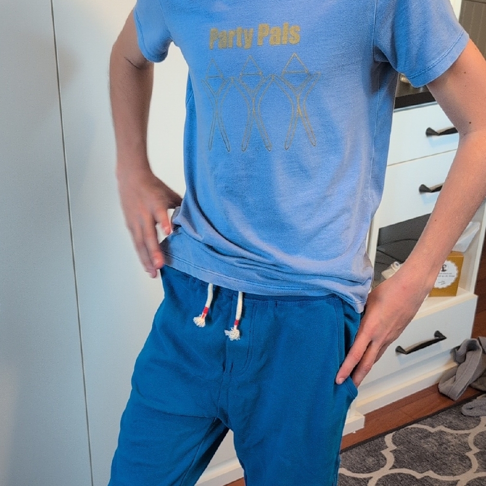Boden Kid's Vibrant Blue Joggers - Picture 2 of 6